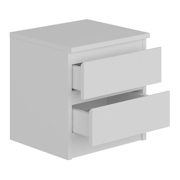 Fuglebjerg nattduksbord 42x40x37 cm vit [en.casa]