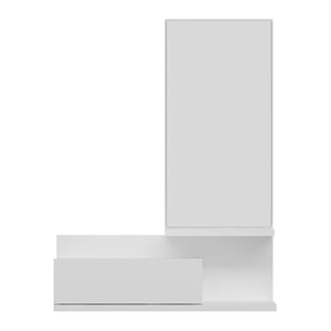 Väggskåp med spegel Gundsø 20x60x30 cm vit [en.casa]