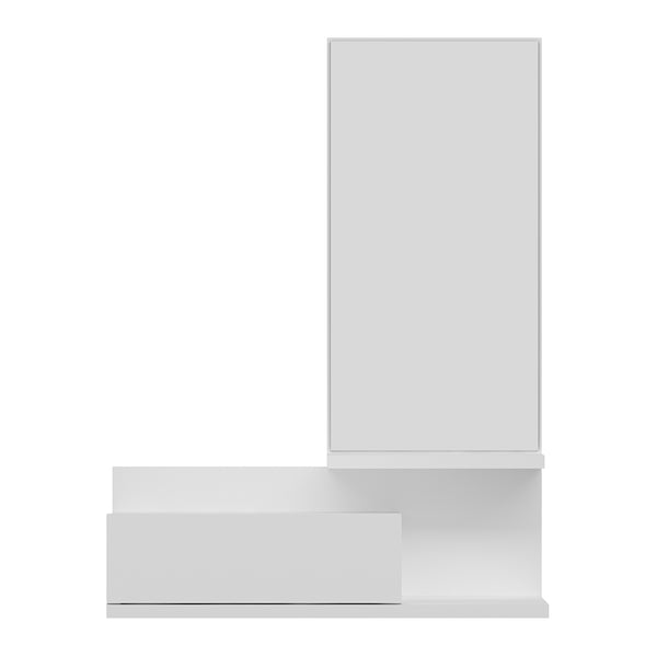 Väggskåp med spegel Gundsø 20x60x30 cm vit [en.casa]