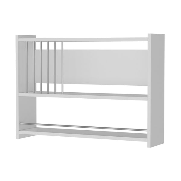 Vägghylla Helsingør 60x84x20 cm kryddhylla vit [en.casa] 