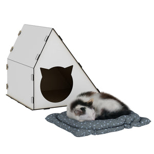 Kattstuga Lani 40x42x40 cm Vit [en.casa]