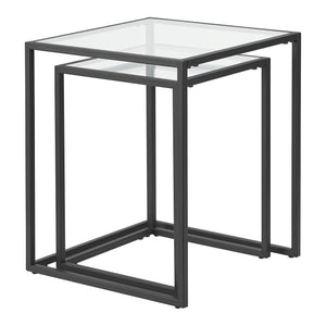 Soffbord Holstebro set om 2 härdat glas [en.casa]