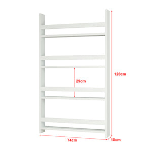Barnhylla Sotenäs 120x74x10cm Vit [en.casa]
