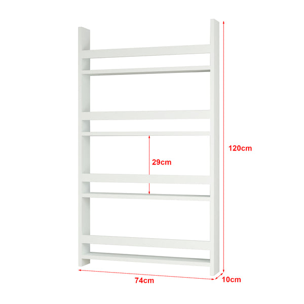 Barnhylla Sotenäs 120x74x10cm Vit [en.casa]