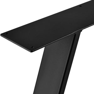 Lyngby bordsstativ set om 2 stål 72x55cm svart [en.casa]