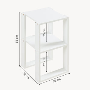 Sidobord Thyholm 55x30x30 cm Vit [en.casa]