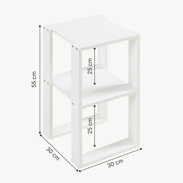 Sidobord Thyholm 55x30x30 cm Vit [en.casa]