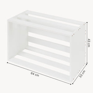 Sidobord Rønde 43x64x33 cm vit [en.casa]