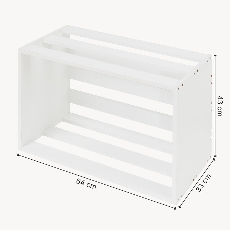 Måttskiss Sidobord Rønde 43x64x33 cm vit [en.casa]