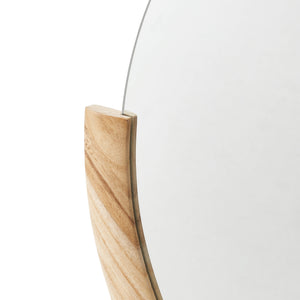 Väggspegel Atri oval 61x64 cm eukalyptus [en.casa]