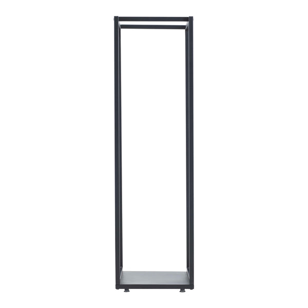 Vedträshylla Tornved Stål 35x35x120 cm Svart [en.casa]