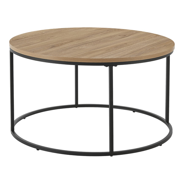 Soffbord Kuhmoinen 45xØ80 cm svart [en.casa]