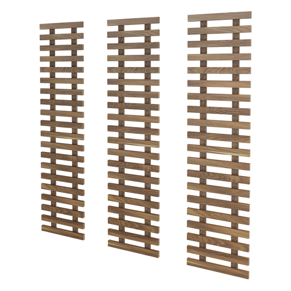 Blomkruksvägghyllset Herwijnen 3-delar 100x24cm Mörk träton [en.casa]