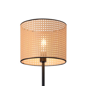 Golvlampa Helens 154xØ30 cm rottingkänsla beige metall [lux.pro] 