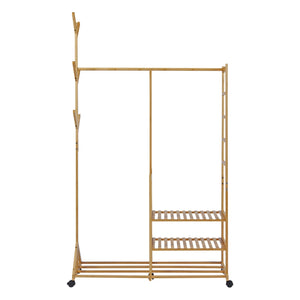 Rullbar klädhängare Ikaalinen bambu [en.casa]