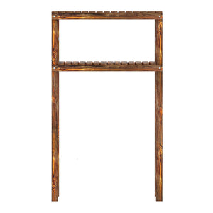 Hylla för tvättmaskin Kinnula 120x70x20cm Mörkt trä [en.casa]