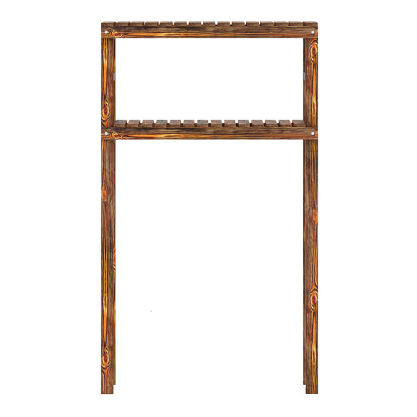 Hylla för tvättmaskin Kinnula 120x70x20cm Mörkt trä [en.casa]