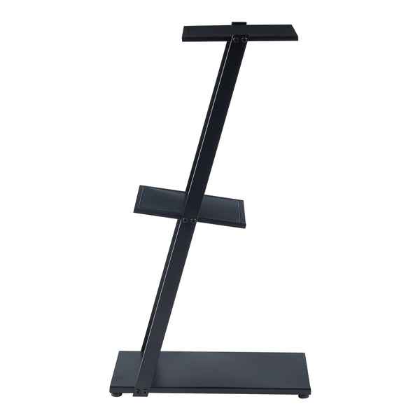 Stående hylla Rollag 72x40x25cm metall svart [en.casa]