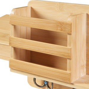 Giske vägghylla 33x8x22 cm bambu [en.casa]