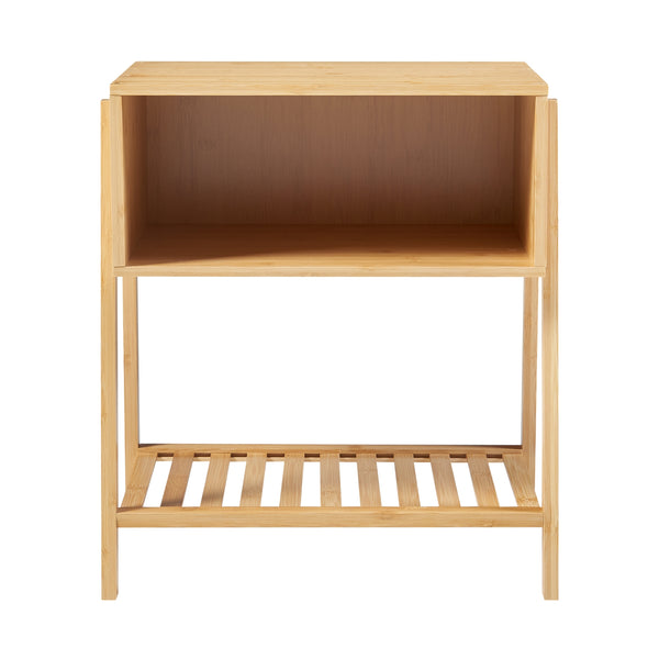 Sängbord Håbo 50x45x36 cm bambu [en.casa]