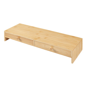 Monitorstativ Hallstahammar 56x18x9,5 cm bambu [en.casa]
