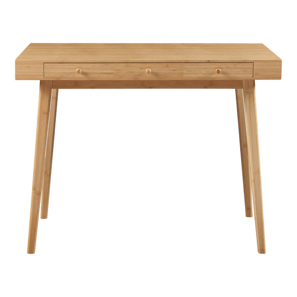 Skrivbord Hässleholm 100x50x75 cm bambu [en.casa]