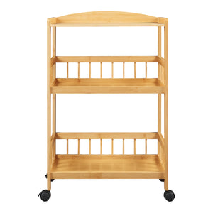 Serveringsvagn Huddinge 80x53x30 cm Bambus [en.casa]