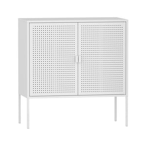 Sideboard Castelli 82,5 x 80 x 40 cm Vit Stål [en.casa]