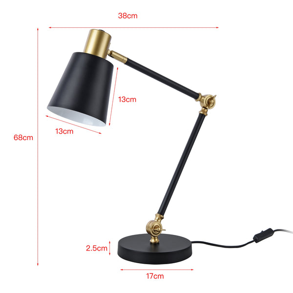 Abergele bordslampa svart / guldfärgad [lux.pro]