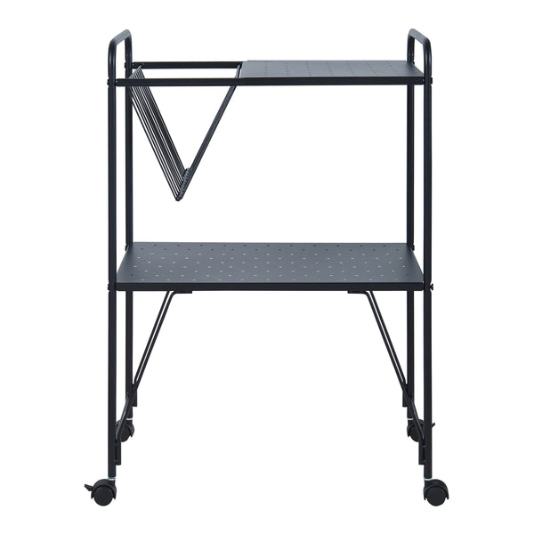 Serveringsvagn Austrheim 73x50x33cm svart [en.casa]