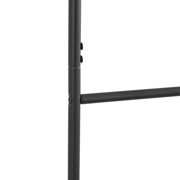 Handduksstege Bodø stål 176x38 cm svart [en.casa]