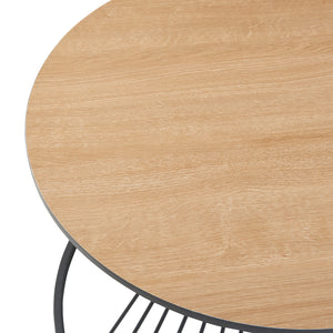 Soffbord Fossbergom svart/ek-look [en.casa]