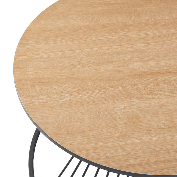 Soffbord Fossbergom svart/ek-look [en.casa]