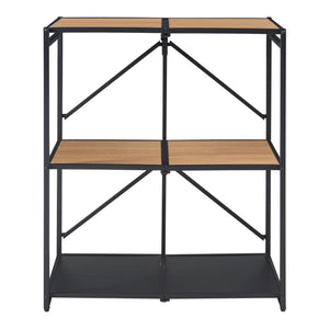 Vikhylla Telemark 81x68x38 cm svart/ek-look [en.casa]