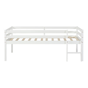 Barnsäng Siikalatva 90x200cm Furu Vitt [en.casa]