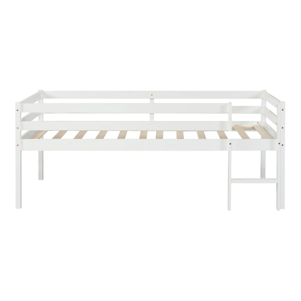 Barnsäng Siikalatva 90x200cm Furu Vitt [en.casa]