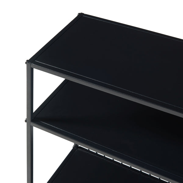 Konsolbord Beesel 655x60x20 cm svart [en.casa]