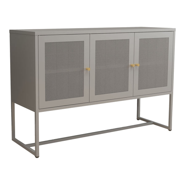 Sideboard Sund med 3 dörrar Stålgrå [en.casa]
