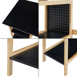 Skrivbord Dønna 120x60x75cm Svart/Träfärgat [en.casa]
