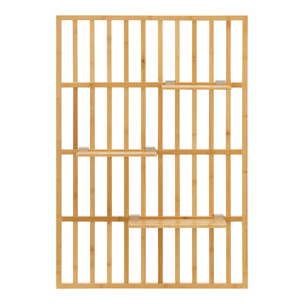 Vägghylla Røst 120x80x13cm Bambus [en.casa]