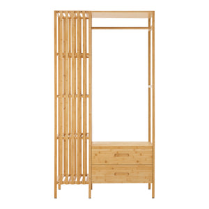 Garderobsställ Varanger 185x100x45 cm Bambus [en.casa]