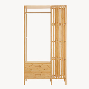 Garderobsställ Varanger 185x100x45 cm Bambus [en.casa]