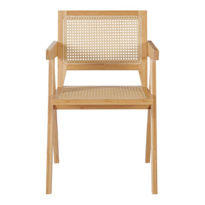 Matstol Asikkala 79x50x50cm Bambus/Rattanutseende [en.casa]