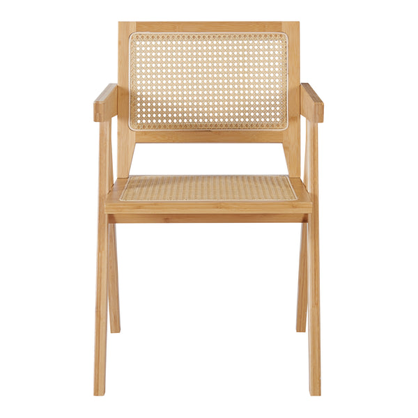 Matstol Asikkala 79x50x50cm Bambus/Rattanutseende [en.casa]