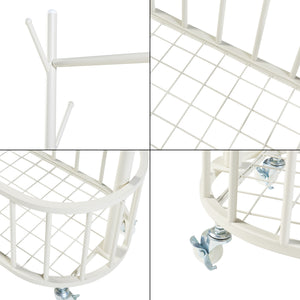 Rullbar klädhängare Risør stål vit [en.casa]