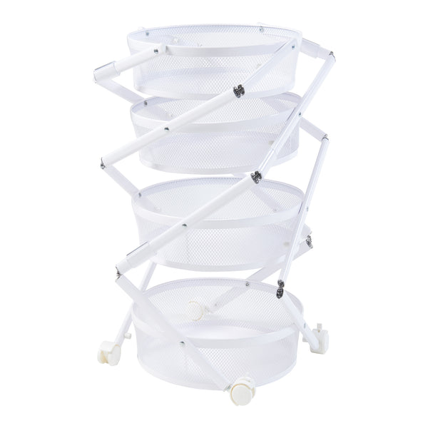 Vagn Sørreisa med 4 våningar 123xØ37,5cm Vit [en.casa]