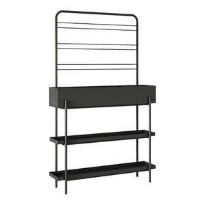 Utomhus växtställ Aalsmeer metall 154x96x24 cm svart [casa.pro]