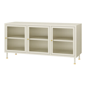 Tv-bord Lindau 120x40x59 cm creme [en.casa]