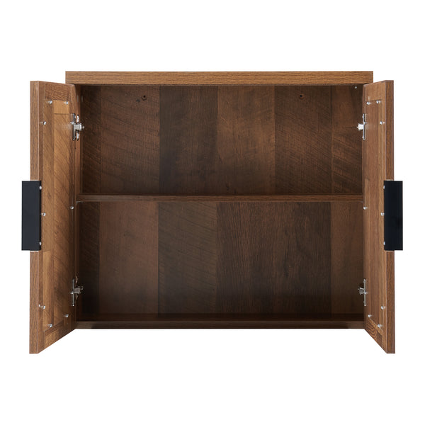 Spegelsskåp Namsskogan 50x60x15cm Valnötsutseende [en.casa]