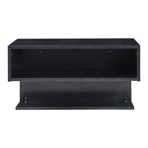 Väggmonterad hylla Gauldal 57x30x32 cm Svart [en.casa]